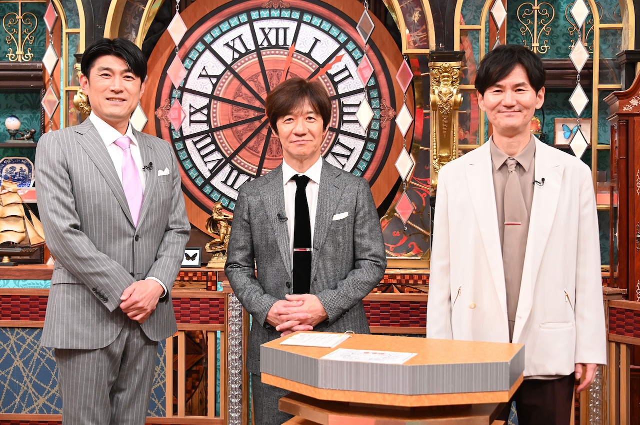 左から藤井貴彦アナウンサー、ウッチャンナンチャン。