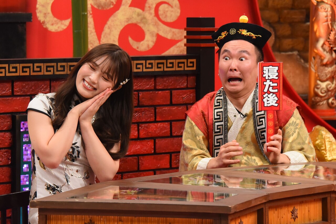 左から渋谷凪咲、かまいたち山内。(c)関西テレビ