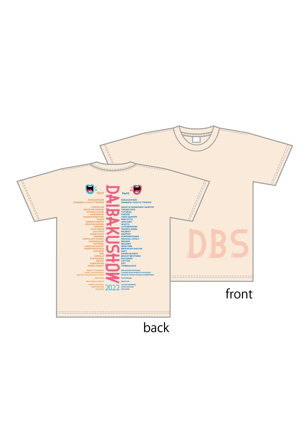 Cast Name入りTシャツ（アイボリー）