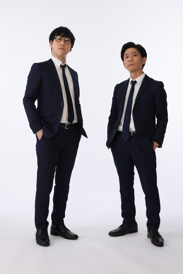 キュウ。左から、ぴろ、清水。(c)M-1グランプリ事務局