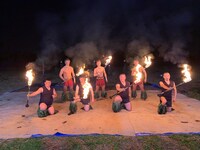 ファイヤーダンスの様子。(c)テレビ朝日