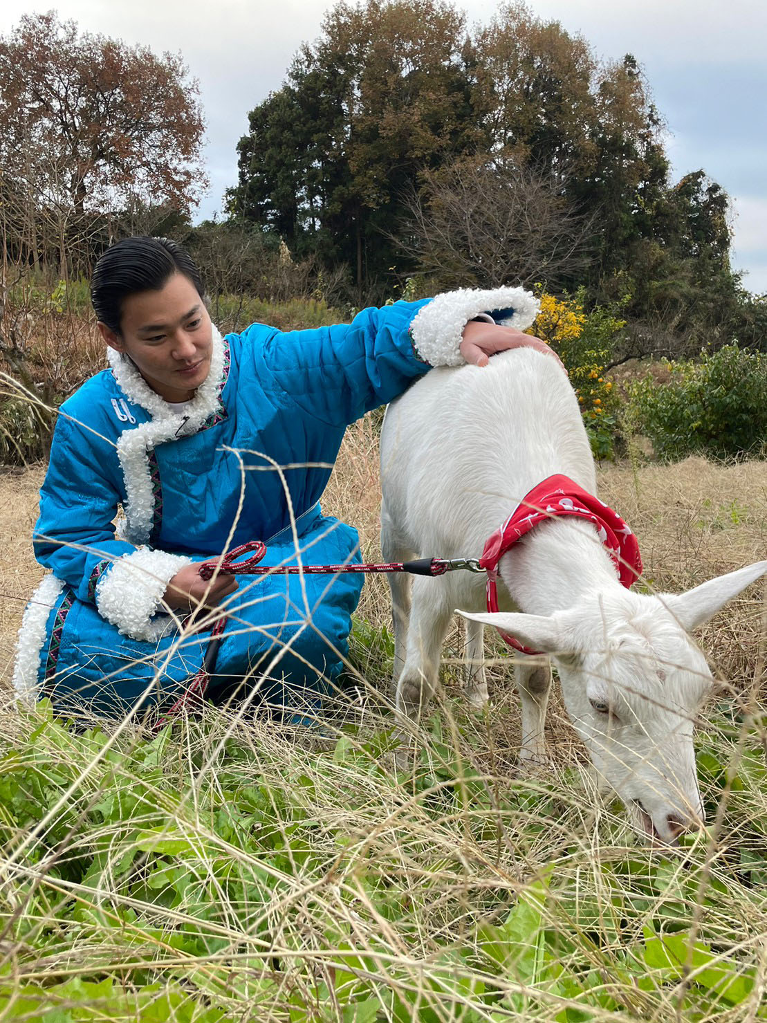 野村周平とポポ。