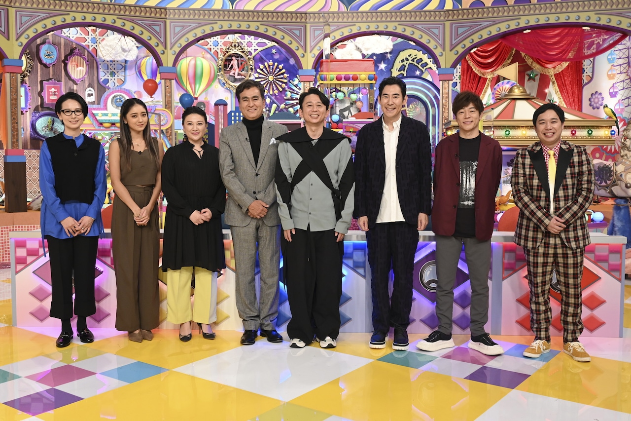 「有吉クイズ」2時間SPに出演する（左から）野村真季アナ、みちょぱ、島崎和歌子、石原良純、有吉弘行、高嶋政伸、陣内智則、霜降り明星せいや。(c)テレビ朝日