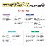 オールナイトニッポン×ガチャガチャの森「ミニチュアラジオブース」取り扱い店舗
