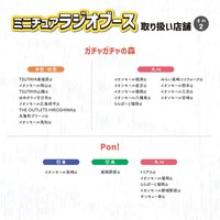 オールナイトニッポン×ガチャガチャの森「ミニチュアラジオブース」取り扱い店舗