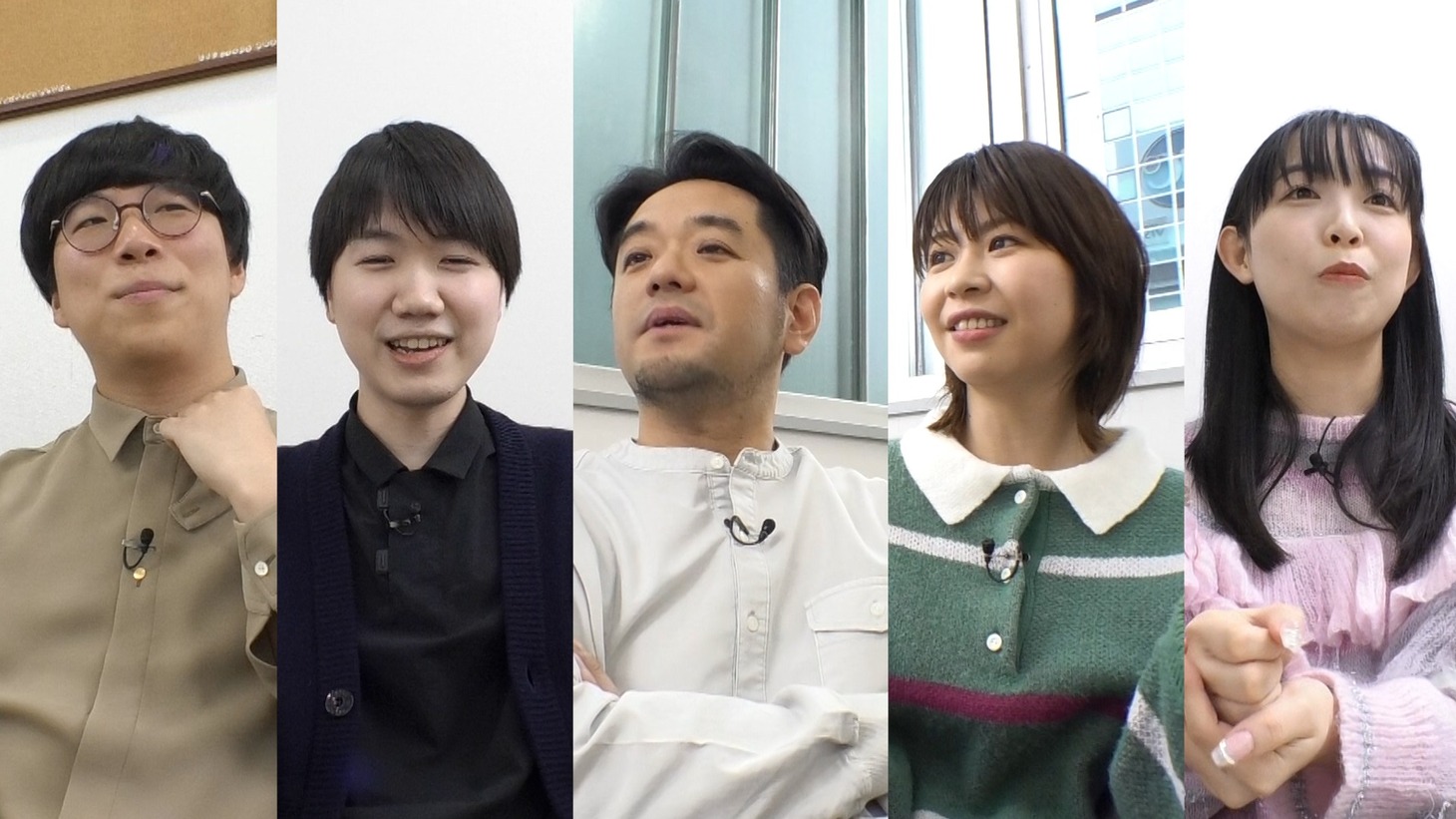 テレビ制作者たちとAマッソ加納（右から2人目）。(c)NHK
