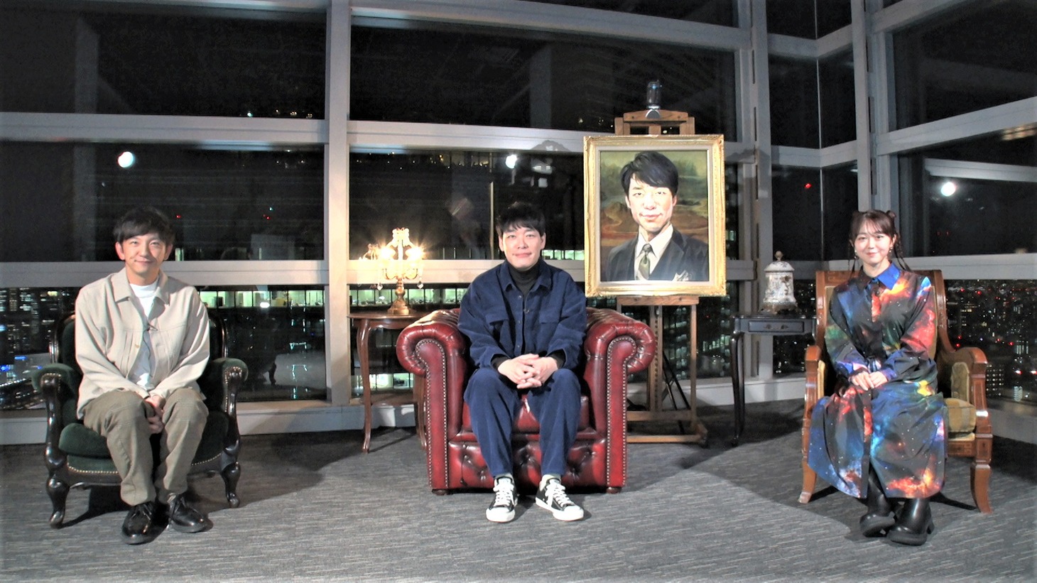 左からパンサー向井、麒麟・川島、峯岸みなみ。(c)日本テレビ