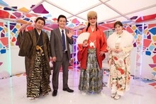 左から、千鳥、麒麟・川島、白石麻衣。(c)フジテレビ