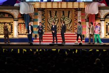 左から和牛・水田、千鳥、アインシュタイン、EXITりんたろー。、和牛・川西、EXIT兼近。