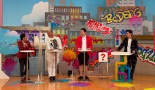 初回ゲストはウエストランド井口、トム・ブラウンみちお（左から2人）。(c)テレビ東京