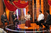 左から、サンドウィッチマン、友近、アンタッチャブル。(c)テレビ朝日