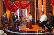 左から、サンドウィッチマン、友近、アンタッチャブル。(c)テレビ朝日