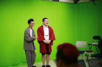 「北斎のお部屋探し九十三景 by at home」撮影中の様子。