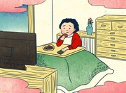 「北斎のお部屋探し九十三景 by at home」に登場するイラスト。