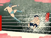 「北斎のお部屋探し九十三景 by at home」に登場するイラスト。