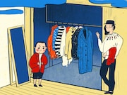 「北斎のお部屋探し九十三景 by at home」に登場するイラスト。