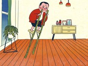 「北斎のお部屋探し九十三景 by at home」に登場するイラスト。