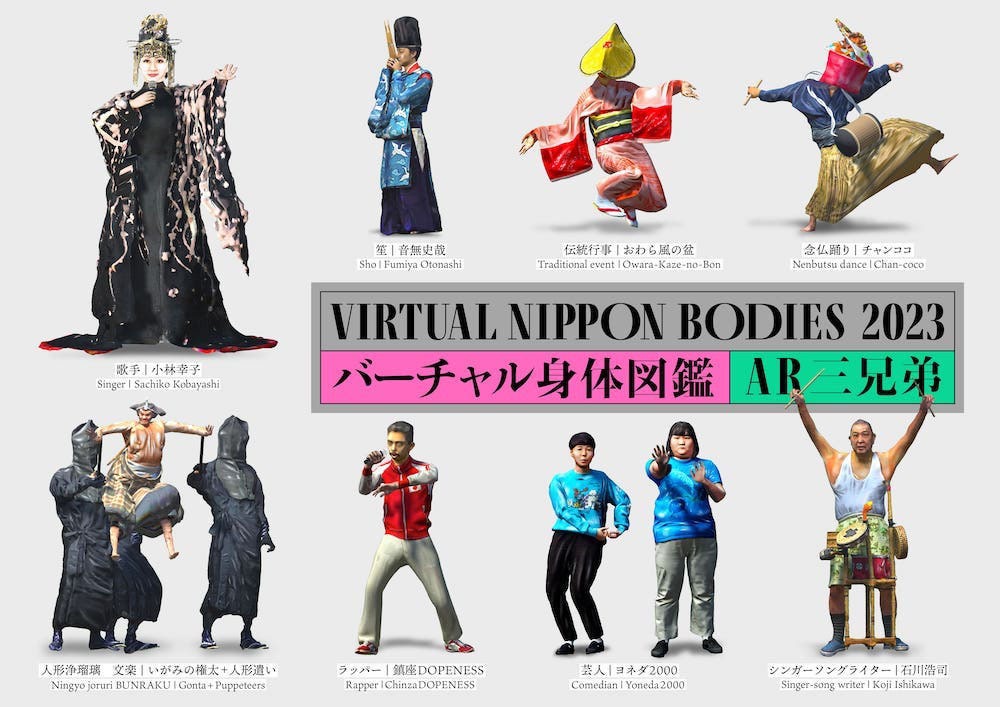 「バーチャル身体図鑑 VIRTUAL NIPPON BODIES 2023」キービジュアル