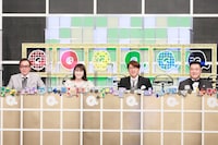 左から、さまぁ～ず三村、高山一実、さまぁ～ず大竹、アンタッチャブル山崎。(c)テレビ朝日