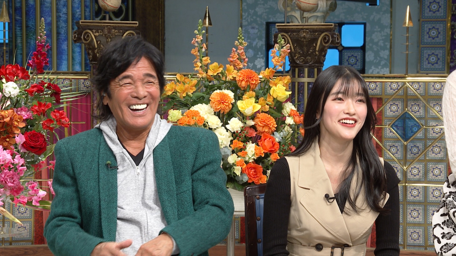 左から松崎しげる、松崎愛莉さん。(c)日本テレビ
