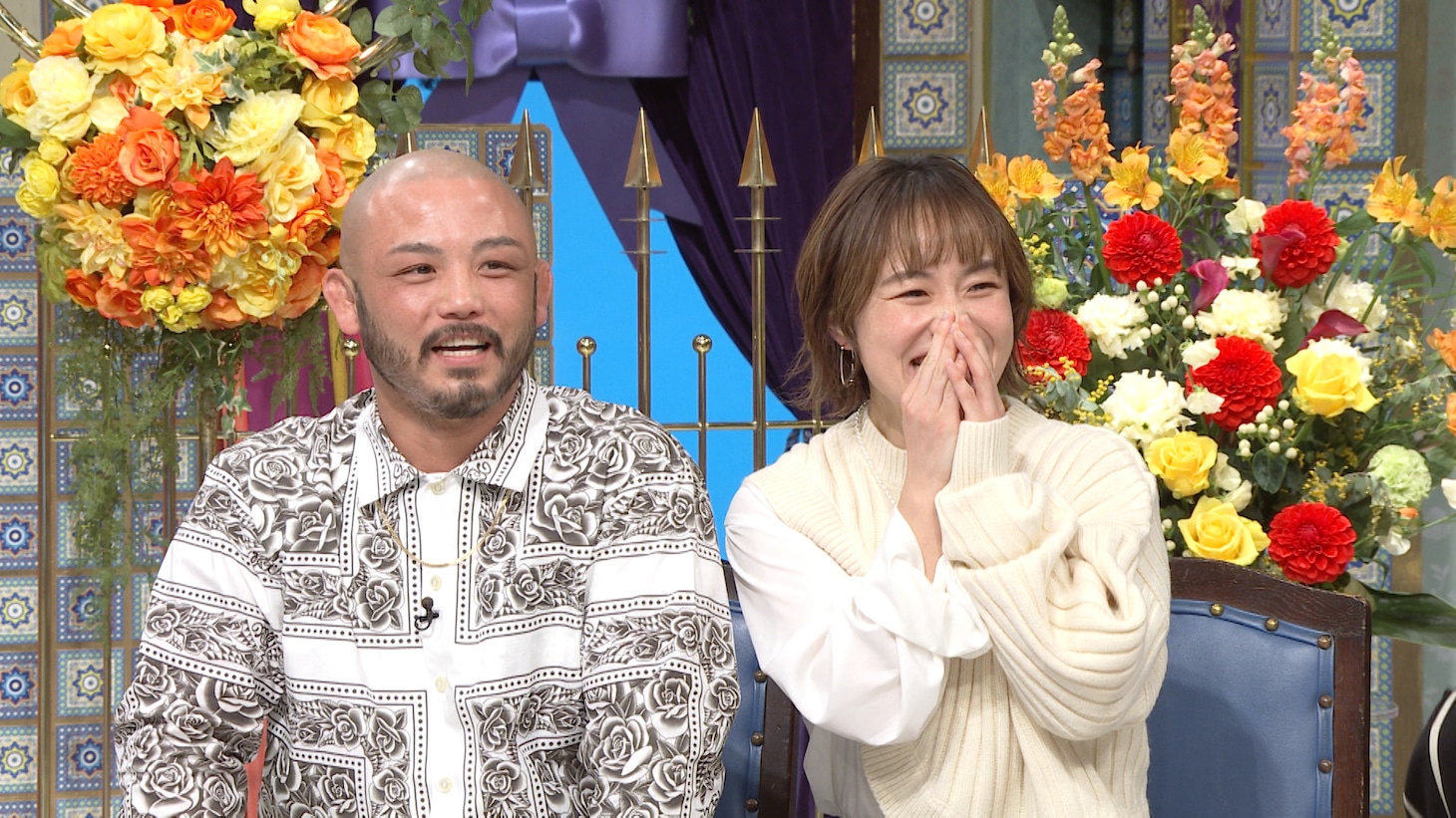 左から倉本一真、登坂絵莉。(c)日本テレビ