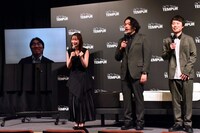 左から、イベントにリモート出演した松井秀喜と、宇垣美里、見取り図。