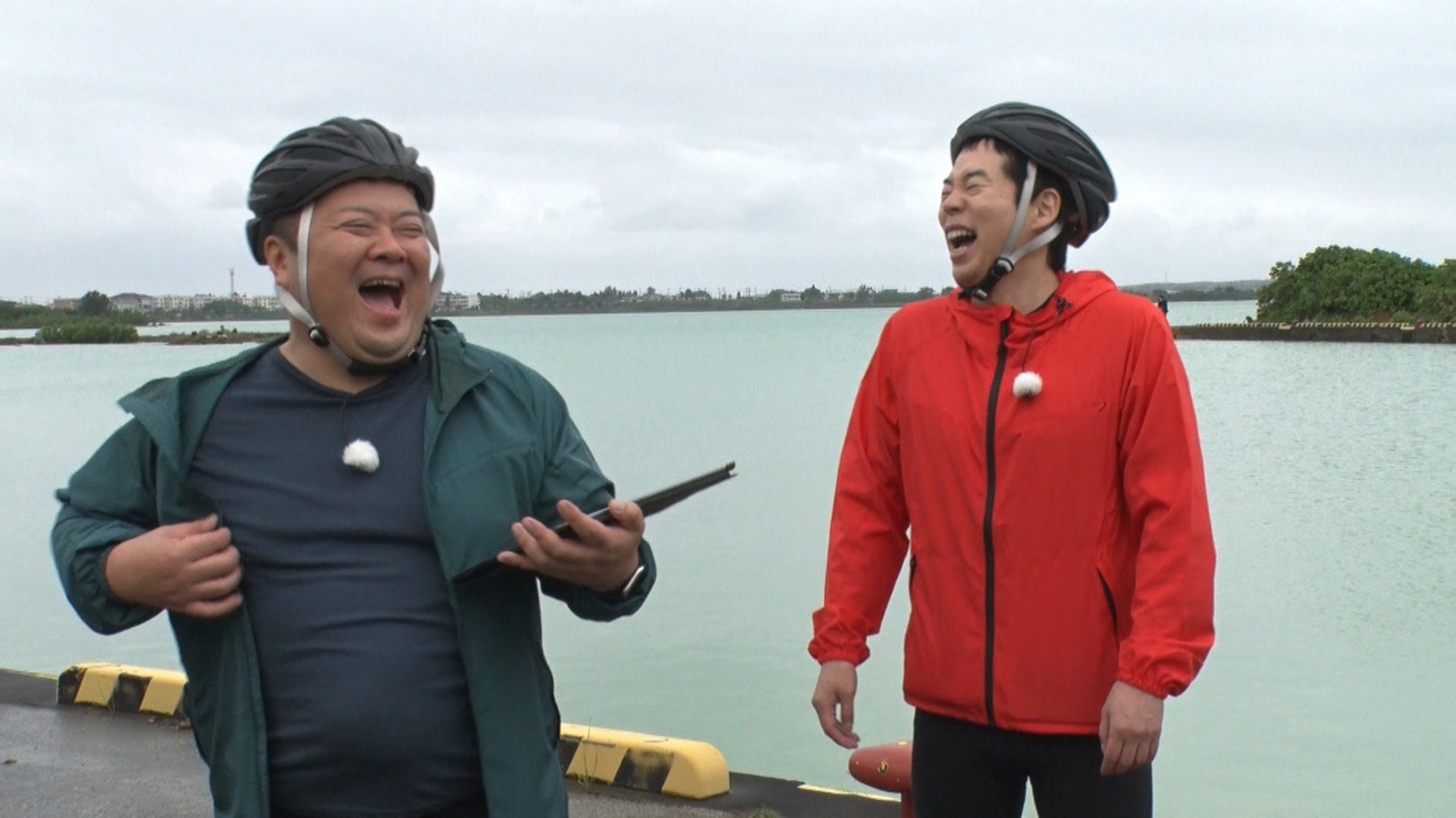 「サイコロ×チャリンコ旅 すごろくサバイシクルin宮古島」のワンシーン。(c)FBS