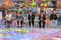 「ハイエース芸人」の（左から）チュートリアル徳井、インパルス板倉、ロバート馬場、バッドボーイズ佐田、神奈月。(c)テレビ朝日