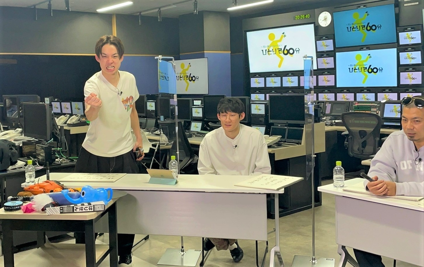 「トキ×川原×河井 緊急番組会議 ～『ひとりで60分』第4弾挑戦者を大発表～」の様子。(c)読売テレビ
