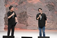 南海キャンディーズ山里とアンタッチャブル柴田。(c)TBSラジオ