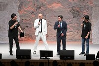 左から、南海キャンディーズ山里、錦鯉、アンタッチャブル柴田。(c)TBSラジオ