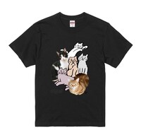 「さらば青春の光×ますださえこ×PARCO 猫ちゃん大集合 Tシャツ」
