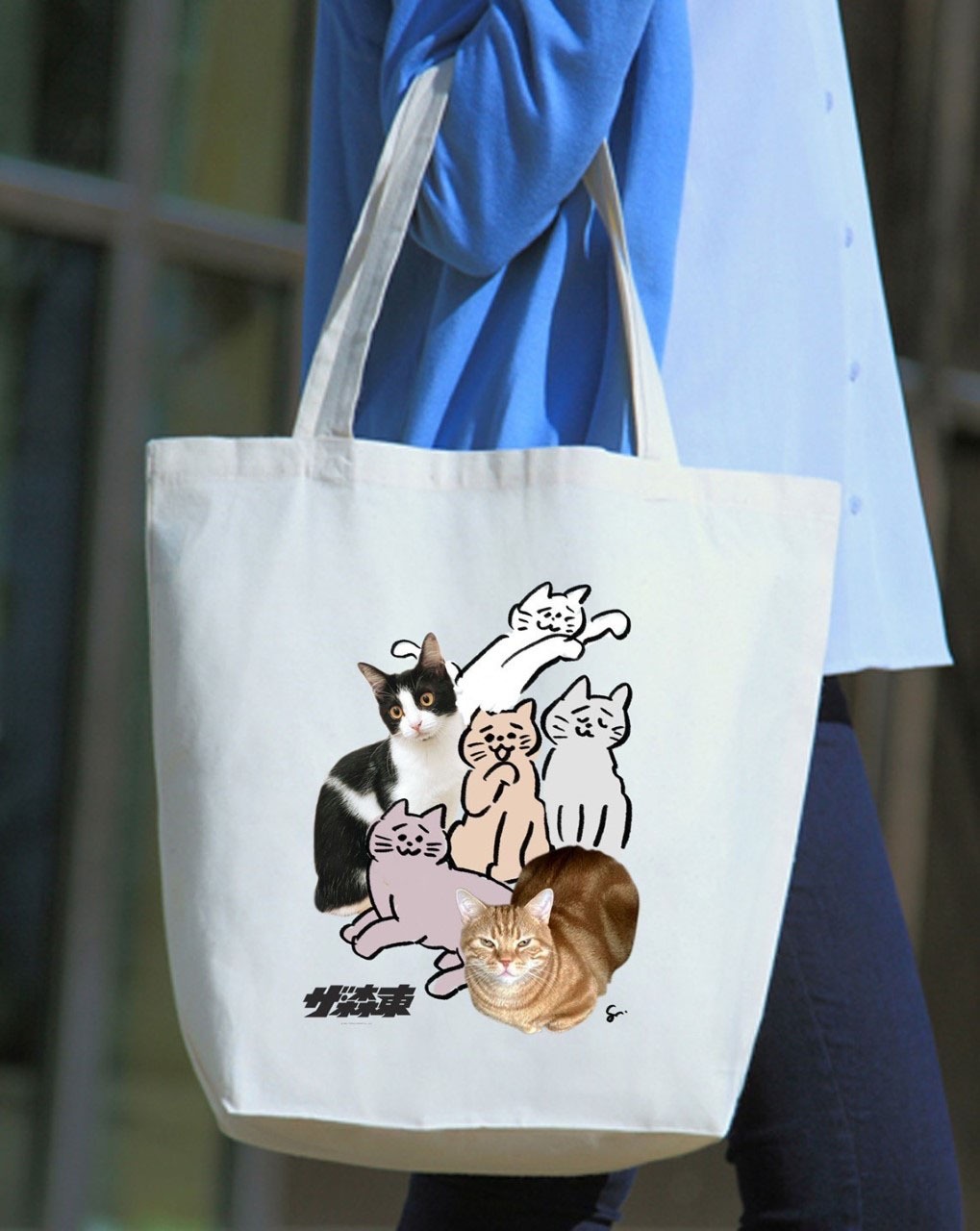 「さらば青春の光×ますださえこ×PARCO 猫ちゃん大集合 コットントート」