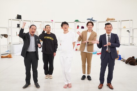 左から笑い飯・西田、天竺鼠・川原、ロングコートダディ堂前、アインシュタイン河井、笑い飯・哲夫。(c)読売テレビ