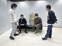 生配信中に応援にやってきたニッポンの社長・辻となにわスワンキーズ前田。