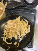 飴色になった玉ねぎ。