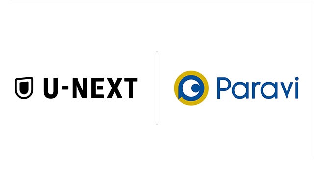 経営統合するU-NEXTとParaviのロゴ。