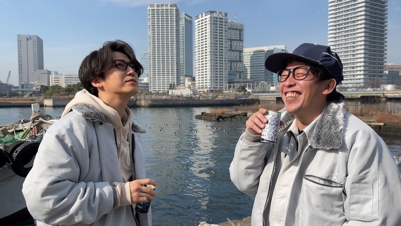 左から亀梨和也、さらば青春の光・森田。(c)日本テレビ
