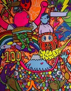 「ポップポップ」(アクリル)