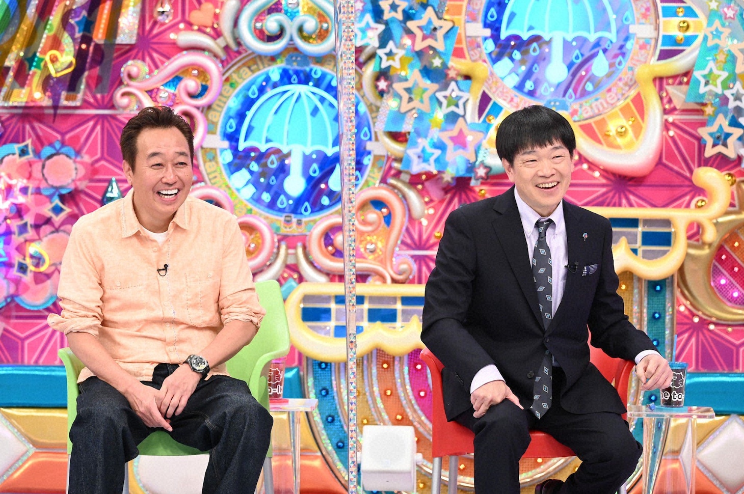 左から、さまぁ～ず三村、蛍原徹。(c)テレビ朝日