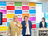 「FM大阪2023春 改編記者発表」に登場したビスケットブラザーズ。