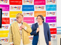 「FM大阪2023春 改編記者発表」に登場したビスケットブラザーズ。