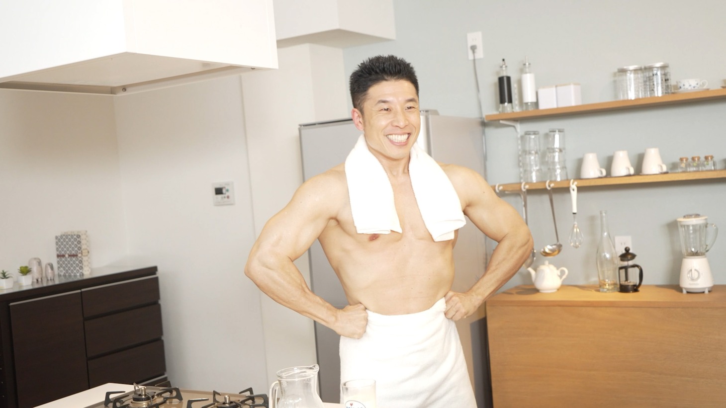 「MILK POWERチャレンジ」撮影中の様子。