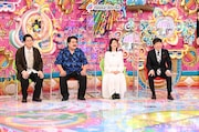 左から、男性ブランコ浦井、空気階段・鈴木もぐら、川田裕美、蛍原徹。(c)テレビ朝日