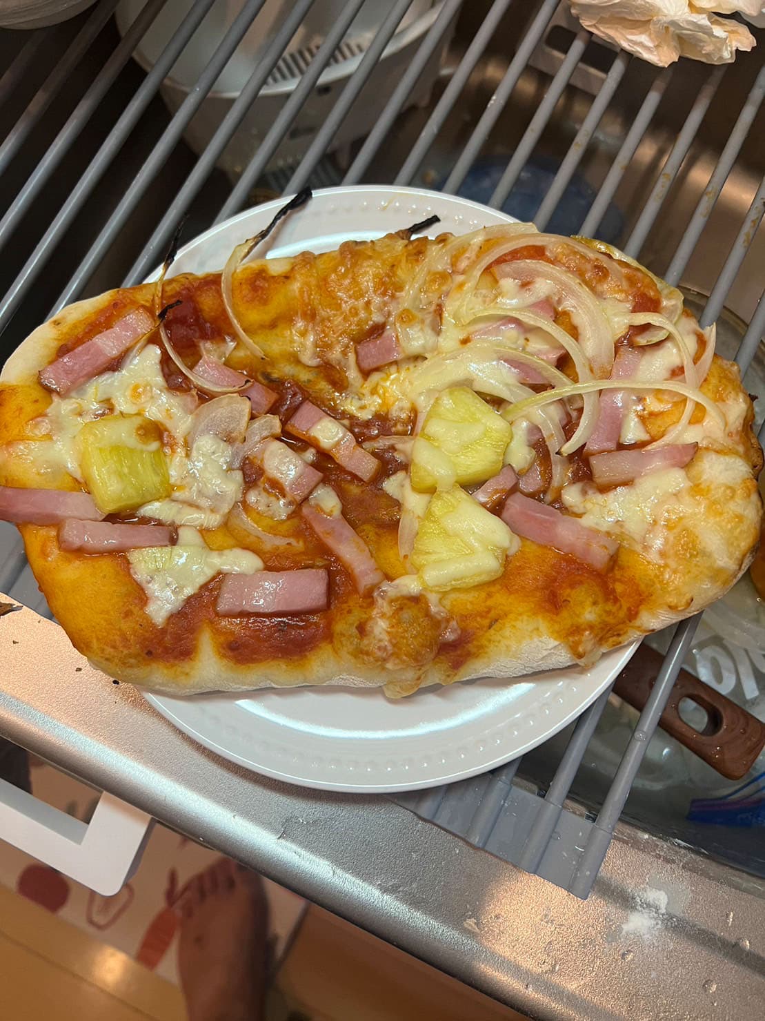 「パイナップルピザ」が完成!