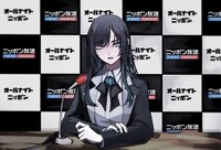 Adoのマイク前イラスト。