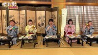 左から、くりぃむしちゅー上田、ハシヤスメ・アツコ、土田晃之、阿佐ヶ谷姉妹・江里子、インディアンス田渕。(c)テレビ朝日