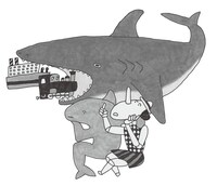 「名著の話 芭蕉も僕も盛っている」の挿絵。