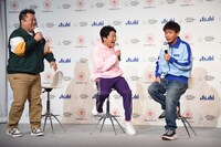 左からブラックマヨネーズ小杉、ミキ亜生、ダウンタウン浜田。