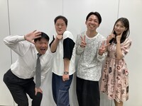 左から、とこわか吾郎、アインシュタイン、牧野真莉愛。(c)ABCラジオ